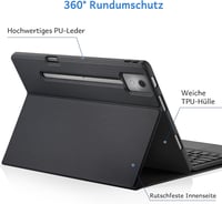 CACOE Levehető Vezeték Nélküli Billentyűzet Tok Lenovo Idea Tab Pro 12.7 2025 Tablethez - Érintőpaddal és 7 Színű Háttérvilágítással, Fekete 7