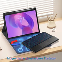 CACOE Levehető Vezeték Nélküli Billentyűzet Tok Lenovo Idea Tab Pro 12.7 2025 Tablethez - Érintőpaddal és 7 Színű Háttérvilágítással, Fekete 5