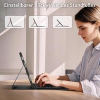 CACOE Levehető Vezeték Nélküli Billentyűzet Tok Lenovo Idea Tab Pro 12.7 2025 Tablethez - Érintőpaddal és 7 Színű Háttérvilágítással, Fekete 6