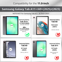 Obal na tablet CACOE pre Samsung Galaxy Tab A9+ / A11+ 11" s ochrannou fóliou na displej – ochranné puzdro na tablet 2