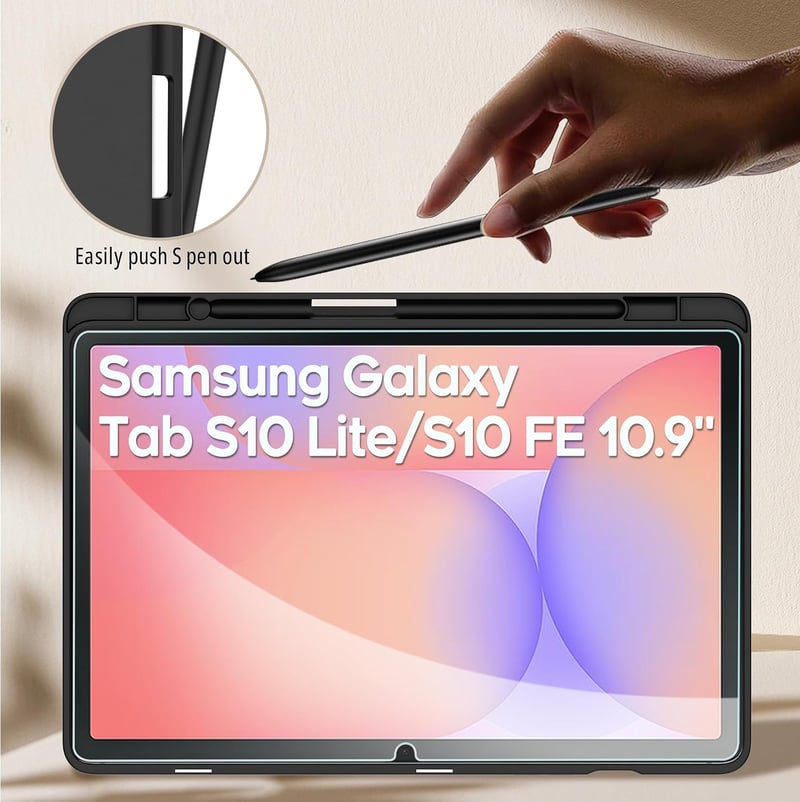 CACOE Samsung Galaxy Tab S10 Lite/S9 FE/S9 11" tok képernyővédővel, állvánnyal