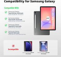 CACOE Samsung Galaxy Tab S10 Lite/S9 FE/S9 11" tok képernyővédővel, állvánnyal 2