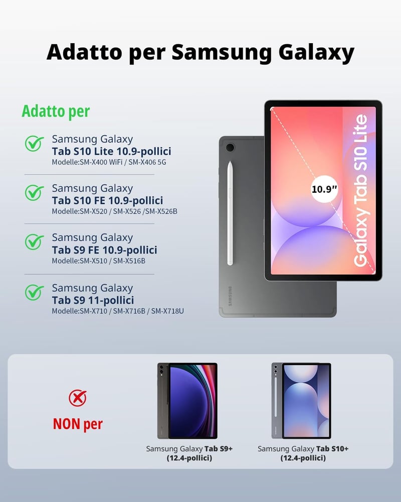 CACOE Samsung Galaxy Tab S9 FE/S11 Billentyűzet Tok Touchpad RGB Világítás