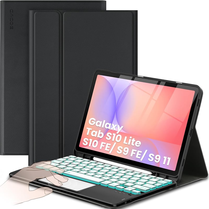 CACOE Samsung Galaxy Tab S9 FE/S11 Billentyűzet Tok Touchpad RGB Világítás
