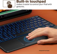 CACOE Wireless Billentyűzet Touchpad-dal, 7 Szín Háttérvilágítás, iPad/Tablet 3