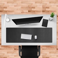 Cacoy 120x40 cm Bőr Asztalpad, Vízálló Irodai Asztalvédő, Gaming Egérpad Fekete 7