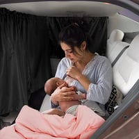 Set Perdele Separatoare Auto CACUINA, 3 buc., Parasolar pentru Geamurile din Spate, Protecție Solară, Paravan de Confidențialitate pentru Călătorii, Parasolar Detașabil pentru Dormit în Camping 4