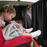 Set Perdele Separatoare Auto CACUINA, 3 buc., Parasolar pentru Geamurile din Spate, Protecție Solară, Paravan de Confidențialitate pentru Călătorii, Parasolar Detașabil pentru Dormit în Camping 3