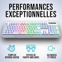 KLIM Chroma vezetékes AZERTY billentyűzet RGB háttérvilágítással 4