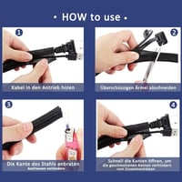 Fekete 3m-es Öntapadós Kábelrendező, 13-21mm Átmérőhöz 3