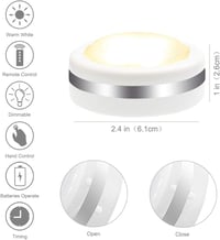 Cadrim LED szekrénylámpa szett 6 darab távirányítóval, falra szerelhető szekrényfény hálóhoz és konyhához 7