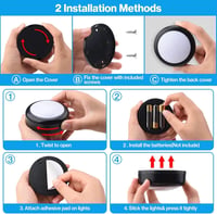 Cadrim RGB LED szekrénylámpa 6db távirányítóval, 13 szín, dimmer, elemről működő 4