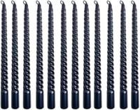 Cadzyre kúpos gyertya szett - fekete - 25 cm - 12 db 1
