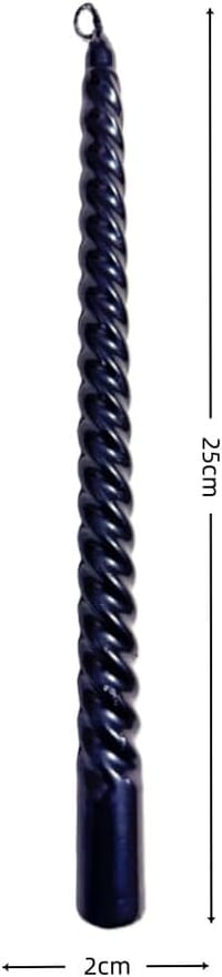Cadzyre kúpos gyertya szett - fekete - 25 cm - 12 db 2