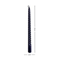 Set konusnih svijeća Cadzyre - crne - 25 cm - 12 kom. 2
