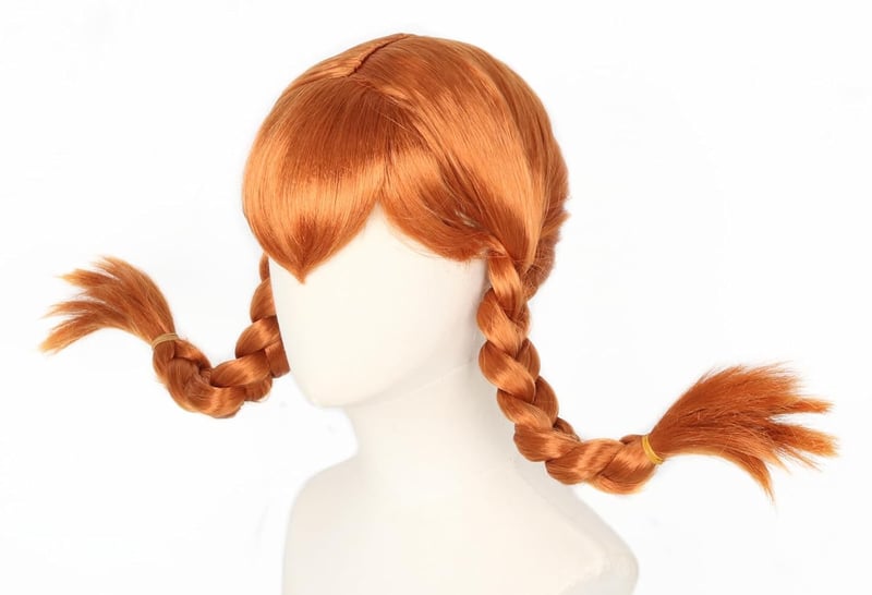 Perucă împletită lungă, șaten deschis Topcosplay pentru femei - Păr sintetic termorezistent pentru cosplay și costume de Halloween, stil de păr ondulat