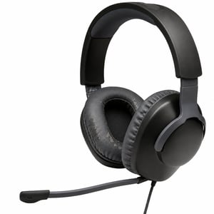 JBL Quantum 100 žičane gaming slušalice s mikrofonom, crne - rabljene, pohabane — Vidljivi tragovi korištenja (stanje: vidi 2. sliku)