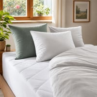 Nyugodt ágyneműcsomag: allergiapárna 80x80 + matracvédő 90x190 + pamut paplanhuzat 135x200 + 2 db párnahuzat 1