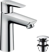 Hansgrohe Talis Egykaros Mosdócsaptelep 110 mm Kifolyómagassággal, Push-Open Lefolyógarnitúrával, Króm Kivitelben, Fürdőszobai Csaptelep 71710000 11