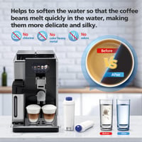Caehomly DLSC002 filtar za vodu za aparate za kavu DeLonghi, pakiranje od 6 komada, kompatibilan s aparatima za kavu serije ECAM, ESAM, ETAM, BCO, EC 6
