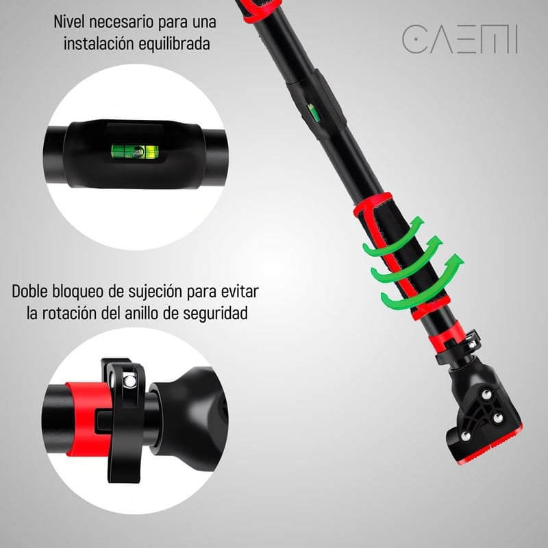 Caemi Állítható Húzódzkodó Rúd 72-110 cm, 200 kg Terhelhetőség, Csavarmentesen Szerelhető