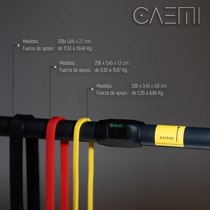 Caemi Állítható Húzódzkodó Rúd 72-110 cm, 200 kg Terhelhetőség, Csavarmentesen Szerelhető