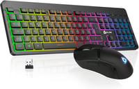 KLIM Tandem Vezeték Nélküli Gamer Billentyűzet és Egér Szett QWERTZ - Vékony, Tartós, Ergonomikus - PC, Mac, Xbox, PS4, PS5 Kompatibilis 1