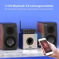 Fosi Audio BT30D Bluetooth 5.0 sztereó erősítő, 2.1 csatornás mini Hi-Fi, 50W+100W 3
