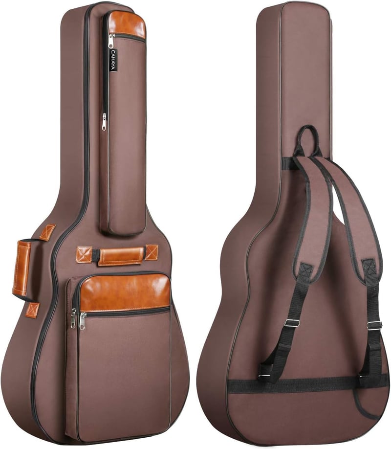 CAHAYA akusztikus gitártáska 12 mm párnázással, 104 cm - barna