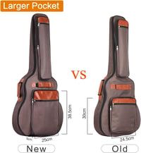 CAHAYA akusztikus gitártáska 12 mm párnázással, 104 cm - barna 6