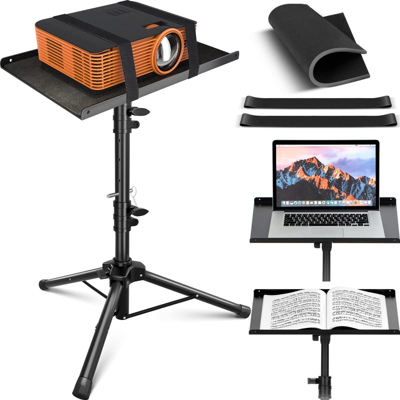 Stojan na projektor Cahaya CY0331-1, otočný o 180°, statív pre projektor, notebook, fotoaparát, nastaviteľná výška 66-131 cm, multifunkčný