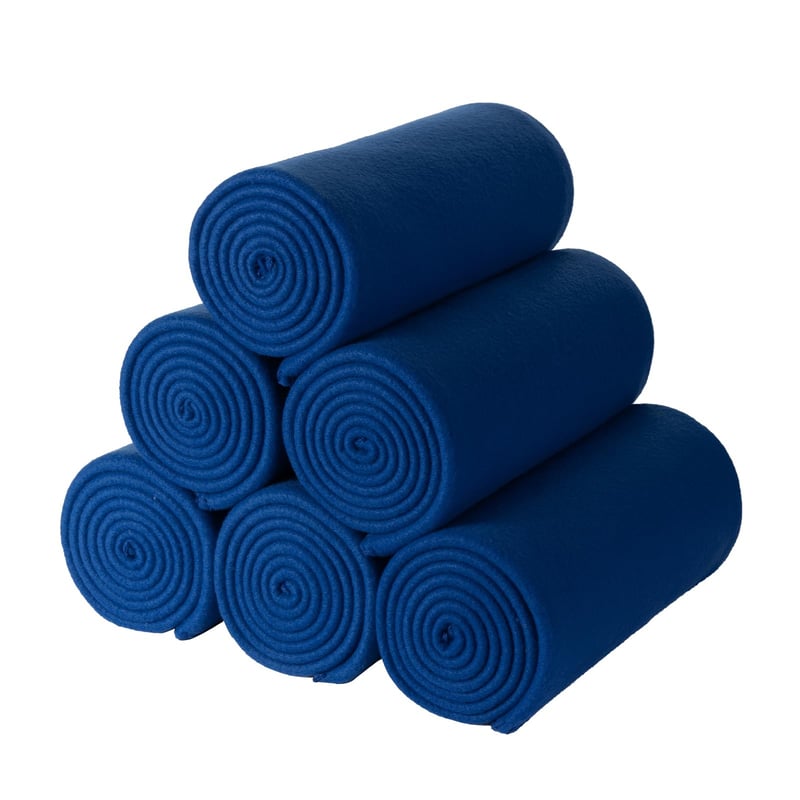 Set 6 pături din polar CAI TENG, 125x150 cm, albastru acvatic, pătură moale și călduroasă pentru canapea sau călătorii, cu certificare Oeko-Tex