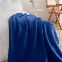Set 6 pături din polar CAI TENG, 125x150 cm, albastru acvatic, pătură moale și călduroasă pentru canapea sau călătorii, cu certificare Oeko-Tex 6