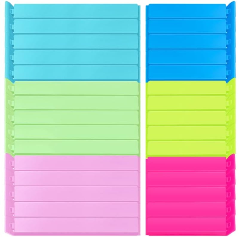 Set 30 Clipsuri pentru Închiderea Pungilor Caianwin, 6 Culori, 2 Mărimi, Cleme pentru Depozitarea Alimentelor în Bucătărie
