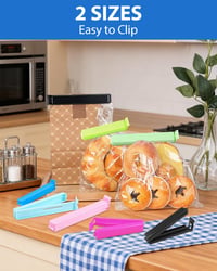 Set 30 Clipsuri pentru Închiderea Pungilor Caianwin, 6 Culori, 2 Mărimi, Cleme pentru Depozitarea Alimentelor în Bucătărie 4