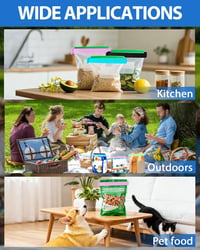 Set 30 Clipsuri pentru Închiderea Pungilor Caianwin, 6 Culori, 2 Mărimi, Cleme pentru Depozitarea Alimentelor în Bucătărie 7