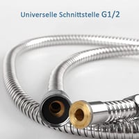 Caiery 304 rozsdamentes acél zuhanycső 1,5m flexibilis kézi zuhanyhoz - 304 Stainless Steel Shower Hose, Natural Colour, 1.5 M 9