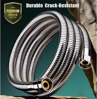 Caiery 304 rozsdamentes acél zuhanycső 1,5m flexibilis kézi zuhanyhoz - 304 Stainless Steel Shower Hose, Natural Colour, 1.5 M 4