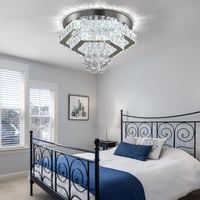 Cainjiazh Modern Kristály LED Mennyezeti Lámpa Dimmer Funkcióval Nappalihoz Hálóhoz 9