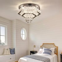 Cainjiazh Modern Kristály LED Mennyezeti Lámpa Dimmer Funkcióval Nappalihoz Hálóhoz 2