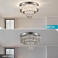 Cainjiazh Modern Kristály LED Mennyezeti Lámpa Dimmer Funkcióval Nappalihoz Hálóhoz 7