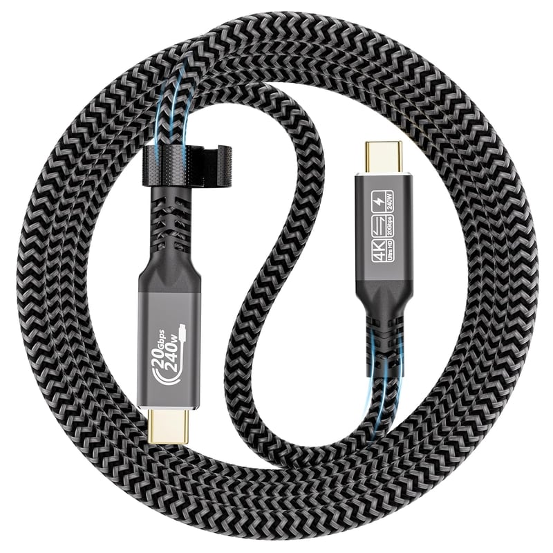 CAKOBLE USB-C kábel 2m 240W, 4K@60Hz, Thunderbolt 4/3 kompatibilis iPhone 15 MacBook Samsung