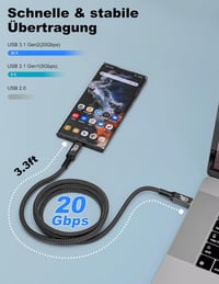 CAKOBLE USB-C kábel 2m 240W, 4K@60Hz, Thunderbolt 4/3 kompatibilis iPhone 15 MacBook Samsung 3