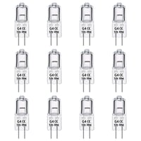 Bec Caldarax G4 20W Halogen 12V, 12 bucăți, Dimmabil, 2700K Alb Cald, 280 LM, cu 2 pini, pentru candelabru, hotă, iluminat dulap 1