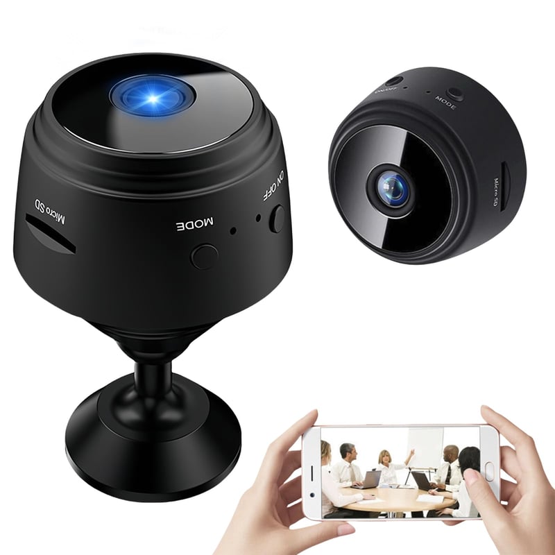 Cameră de supraveghere interioară Calenxy Mini WiFi 1080P HD cu transmisie live și control prin aplicație mobilă pentru monitorizarea locuinței