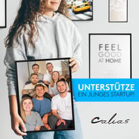 Calias 2db Képkeret 30x40cm Fekete Fa Plexi Üveggel Állvánnyal 7