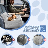 CALIYO Kutya Autóülés Biztonsági Övvel és Stabil Alappal, Kis Kutyáknak 10 kg-ig, Memory Foam Ülőke, Vízálló Mosható Fekete-Fehér 5