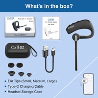 Bluetooth headset Callez CVC8.0 s duálnym mikrofónom, bezdrôtové slúchadlo kompatibilné s iPhone a Android mobilnými telefónmi 7