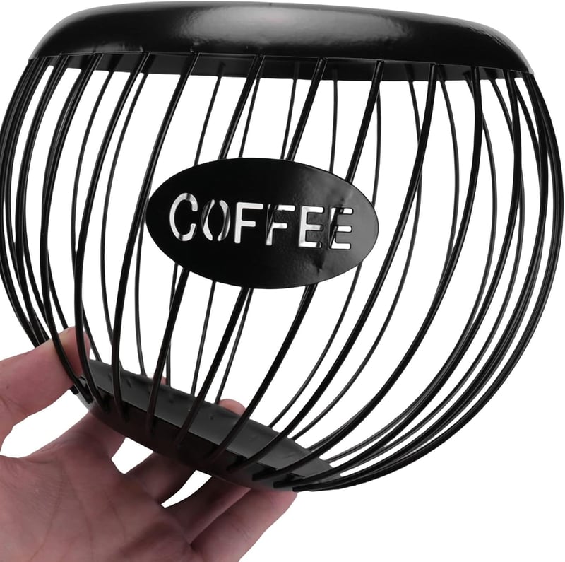 Callstick Kávékapszula és Espresso Tárolópolc Fém Kosárral