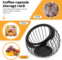 Callstick Kávékapszula és Espresso Tárolópolc Fém Kosárral 4